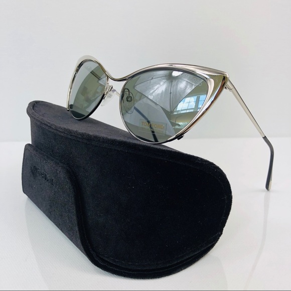 New TOM FORD Nastasya Silver Cat Eye Sunglasses - Picture 4 of 16